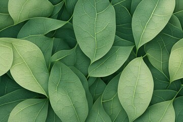 Obraz premium A close up of green leaves with a lot of detail
