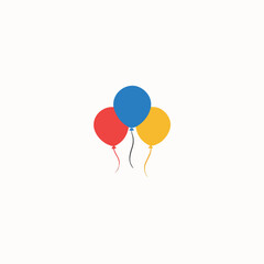 Ballons in cartoon, doodle style. Image for t-shirt, web, mobile apps and ui. Isolated 2d vector illustration in logo, icon, sketch style, Eps 10. AI Generative