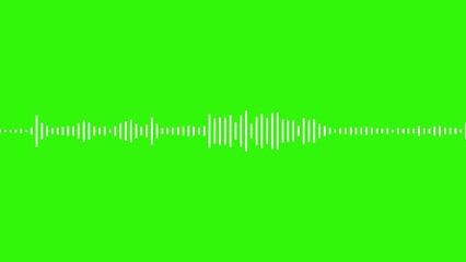 Abstract White on black sound waves background. White audio waveform spectrum animation,
Visualization sound graphic element. audio visualizer on green screen background. audio bar, spectrum form,