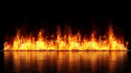 Fototapeta premium Bonfire on a black background.