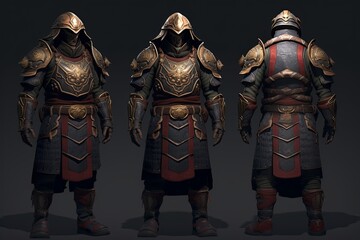 Samurai Armor Gradients Inspire Epic Video Game Character Design