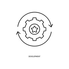 development concept line icon. Simple element illustration. development  concept outline symbol design.