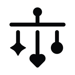 Simple Crib Toy solid icon. The icon can be used for websites, print templates, presentation templates, illustrations, etc