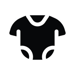 Simple Baby Clothes solid icon. The icon can be used for websites, print templates, presentation templates, illustrations, etc