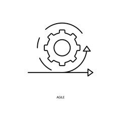 agile concept line icon. Simple element illustration. agile  concept outline symbol design.