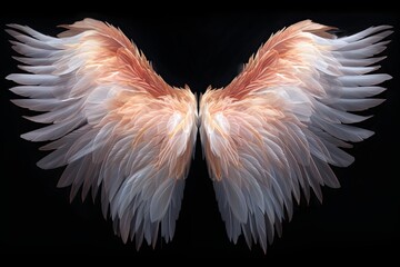 Ethereal Angel Wing Gradients: An Angelic Digital Art Piece