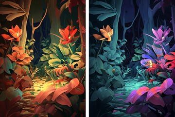 Exotic Jungle Foliage Gradients: Augmented Reality Magic for Tropical Trail Adventures