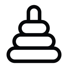 Simple Rings Toy icon. The icon can be used for websites, print templates, presentation templates, illustrations, etc