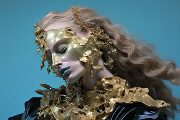 Molten Gold Liquefaction: Opulent Fashion Magazine Cover Gradients