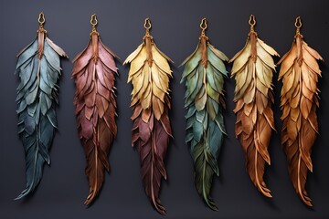 Mythic Griffin Feather Gradients: Fantasy Jewelry Collection Treasures