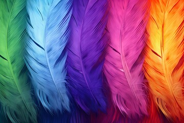 Obraz premium Mythic Griffin Feather Gradients: Digital Art Workshop Flyer Splash