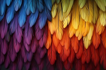 Obraz premium Mythic Griffin Feather Gradients: Enchanting Calendar Imagery