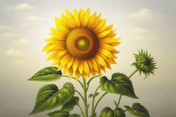 Sunflower field blossom plant.