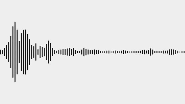 Sound wave animation with black bars white background,  Sound graphic equalizer animation. Sound wave, 
Animated sound wave spectrum, spectrum voice, frequency soundtrack, waveform soundtrack,