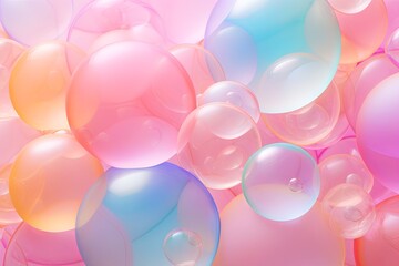 Polychromatic Soap Bubble Gradients: Bubble-Themed Birthday Card Delight