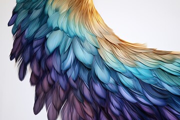 Obraz premium Radiant Peacock Feather Gradients: Highlight in a Fashion Designer's Collection