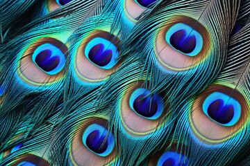 Radiant Peacock Feather Gradients: Eco-Tourism Travel Agency Flyer Showcase