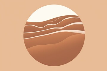 Fototapeta premium Desert Conservation Swirling Sand Dune Gradient Logo
