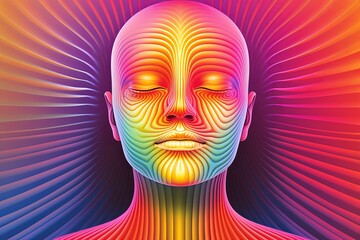 Fototapeta premium Transcendent Gradients: Mind's Eye Health & Wellness Podcast Cover