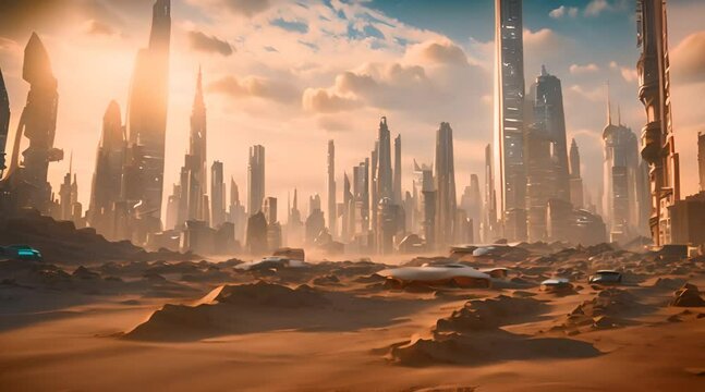 Exploring the Futuristic Towers of an Alien World
