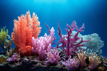 Fototapeta na wymiar Tropical Coral Reef Gradients: Vibrant Educational Images for Marine Biology