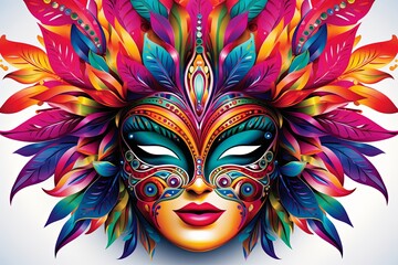 Vibrant Carnival Mask Gradients: A World Festivals Educational Journey