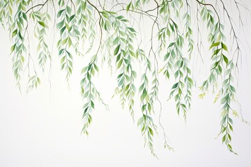 Whispering Willow Tree Gradients: Botanical Bliss Wedding Invitation