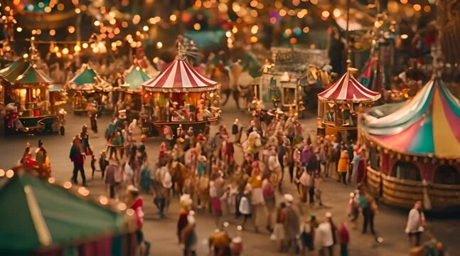 A Miniature Carnival Comes Alive with Lights and Laughter