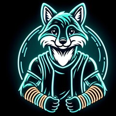 Neon fitness fox