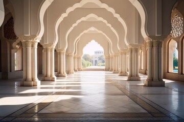 Fototapeta premium Architecture building corridor caravanserai.