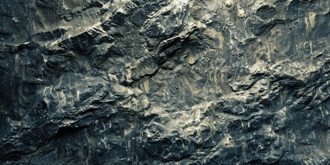 Close-up of a textured rock surface with intricate patterns and shadows, suitable for backgrounds or abstract designs.