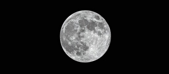 Fototapeta premium Beautiful view of the full moon in the sky at night