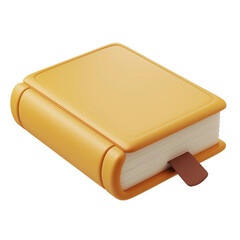 a book 3D icon simple shapes minimalistic style.