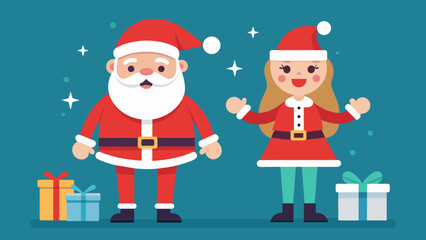  santa christmas cartoon vector illustration