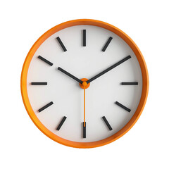 Clock 3D icon simple shapes minimalist.