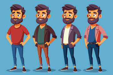 A few people vector illustration