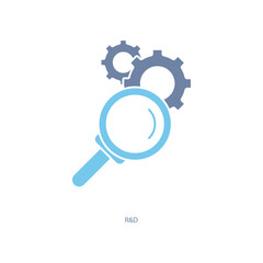 r d concept line icon. Simple element illustration. r d  concept outline symbol design.
