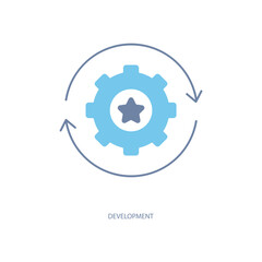 development concept line icon. Simple element illustration. development  concept outline symbol design.
