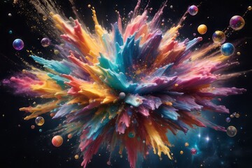 Electrifying Abstract 3D Colors Blast