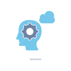 imagination concept line icon. Simple element illustration. imagination  concept outline symbol design.