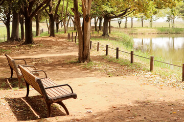公園のベンチ	