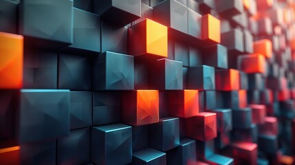 Dynamic Geometrics: 3D Rendered Abstract Background