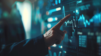 Analyzing Financial Data on a Futuristic Interface