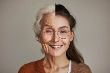 Density in skin aging shows lines treatment, focusing on sophisticated skin aging processes, wrinkle severity, and life stage portrayals of aging care.