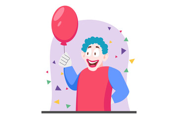 April Fools Flat Design Illustration