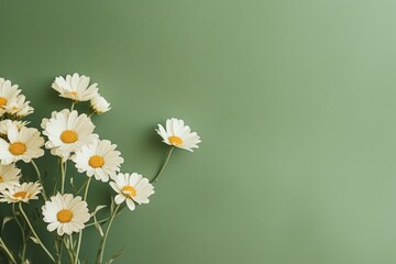 Aesthetic delicate daisies flower daisy petal. - obrazy, fototapety, plakaty
