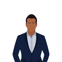businessman flat style vector illustration, businessman flat portrait design.
