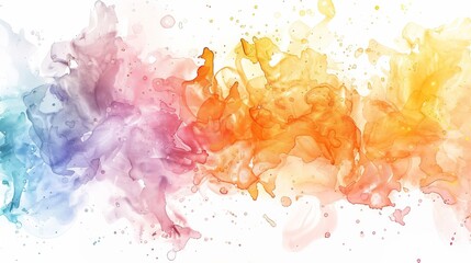 Abstract watercolor splashes representing oat milk and other dairy-free options, merging colors symbolize diversity and choice