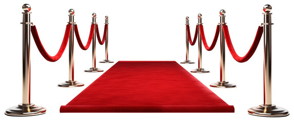 Fashion Hollywood red carpet PNG with Poles isolated on white and transparent background - Celebrities Tuxedo VIP Premiere entrance Luxury interview