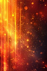 The golden lights against the yellow-orange backdrop create a mesmerizing abstract effect.